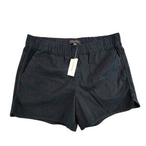 Banana Republic Lightweight Pull On 100% Cotton Boat Shorts Elastic Waist Blk Sm